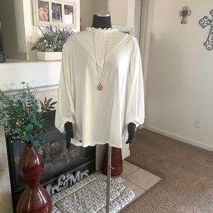 Lularoe Winter White Clara Smock Top 2XL NWT